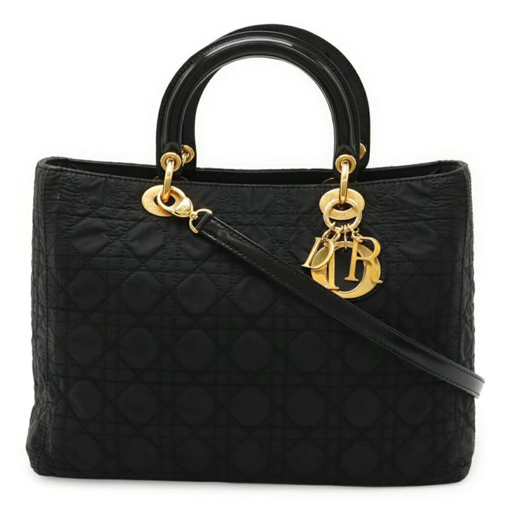 Dior Lady Dior Cannage Nylon Handbag Tote
